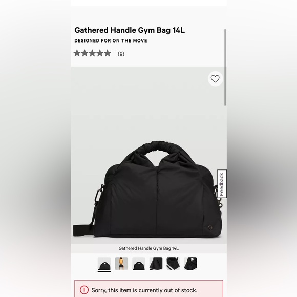 lululemon athletica Handbags - BNWT Lululemon Gatherer Handle Gym bag 14L.